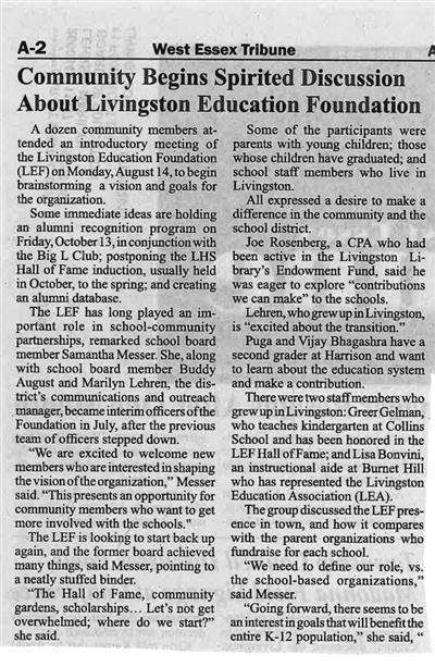 West Essex Tribune article 